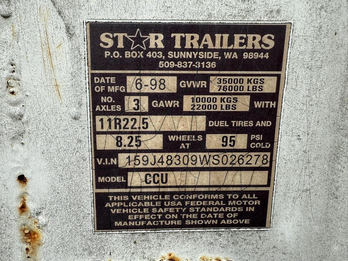 Used Star Trailers 3 Axle LIve Bottom Trailers, Package Price