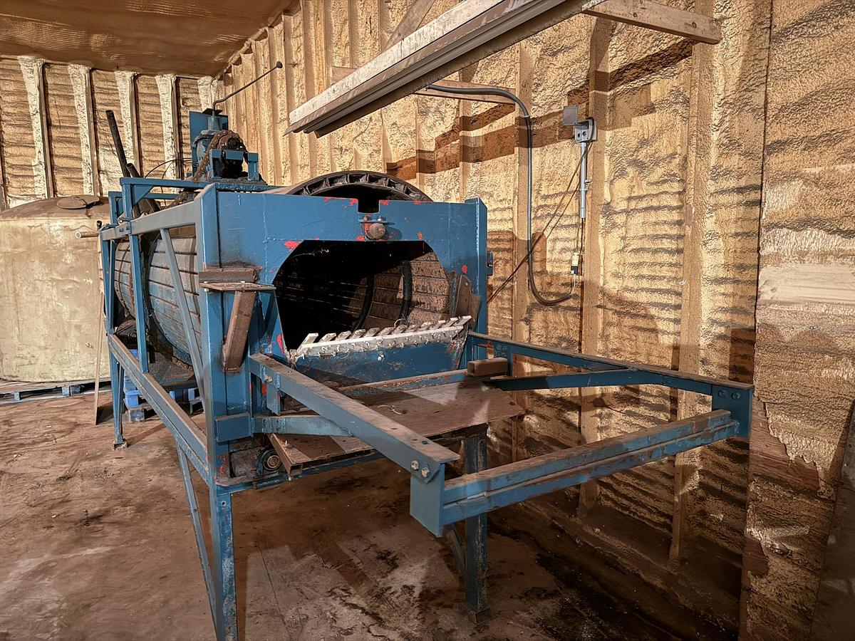 Used Produce Barrel Washer, 11' Long, 3' Diameter