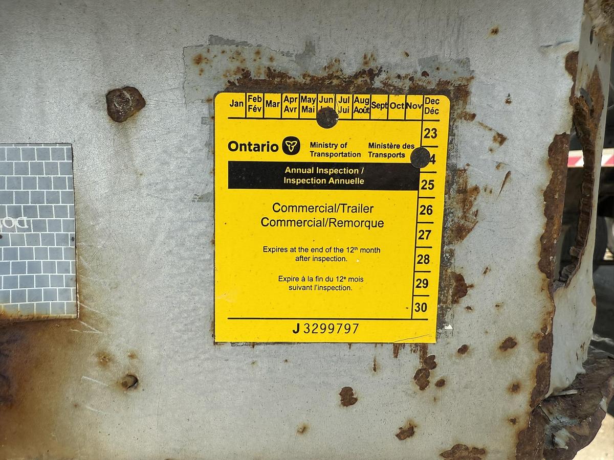 Used Alliston Machinery 24' Bulk Box With Tandem Axle Undercarriage