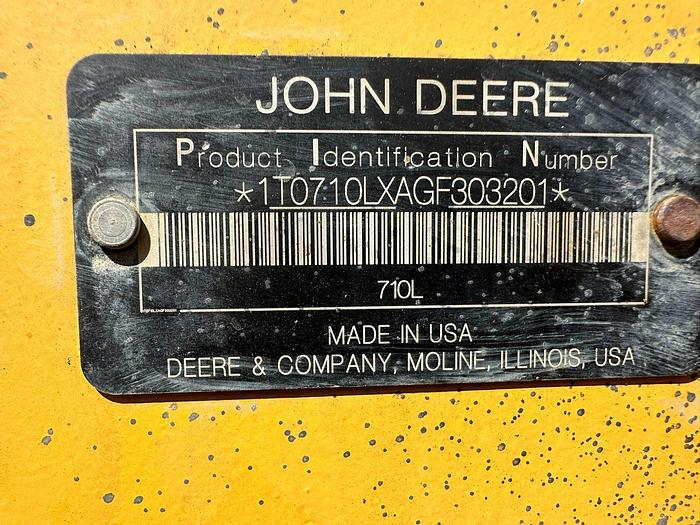 Used 2017 DEERE 710L Backhoe, 4wd, Cab, Heat, A/C, 4800 hours