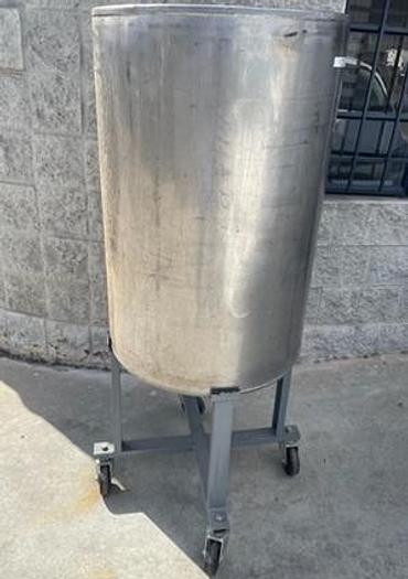 Used Tank, 50 Gallon, S/st, 22" X 32", On Casters #S744570