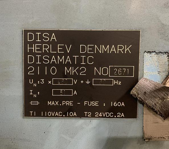 Used 1994 DISA 2110 MK2 MOLDING LINE (Hold)