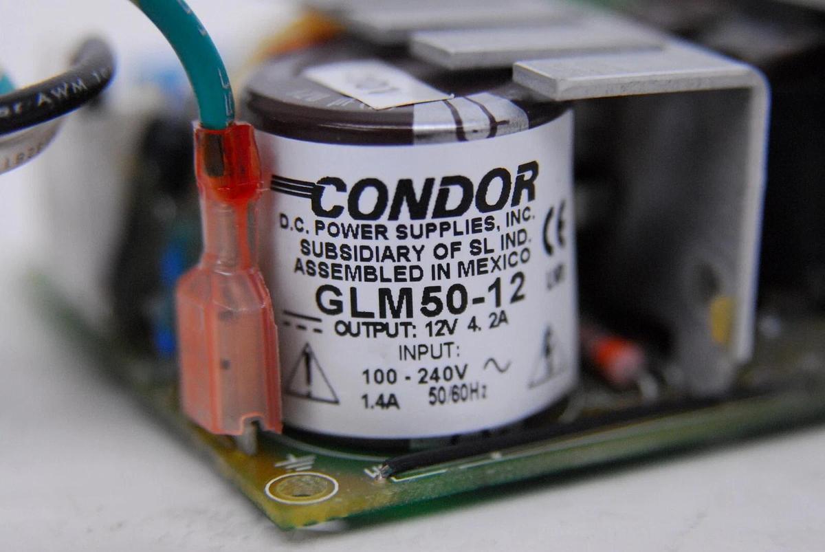 Used CONDOR GLM50-12 12V DC Power Supply (02-34598-0002)