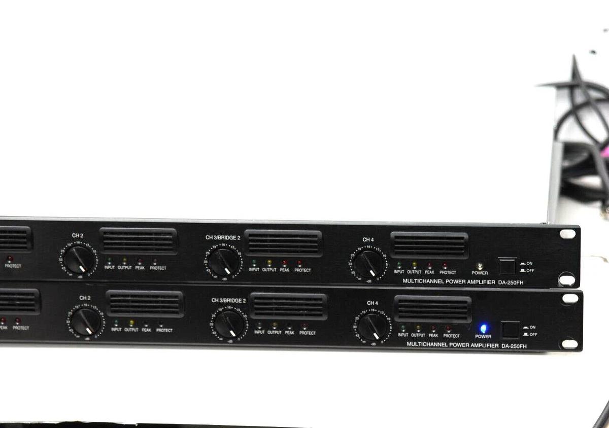 Used TOA DA-250FH Multichannel Power Amplifier - Lot of Two For Parts