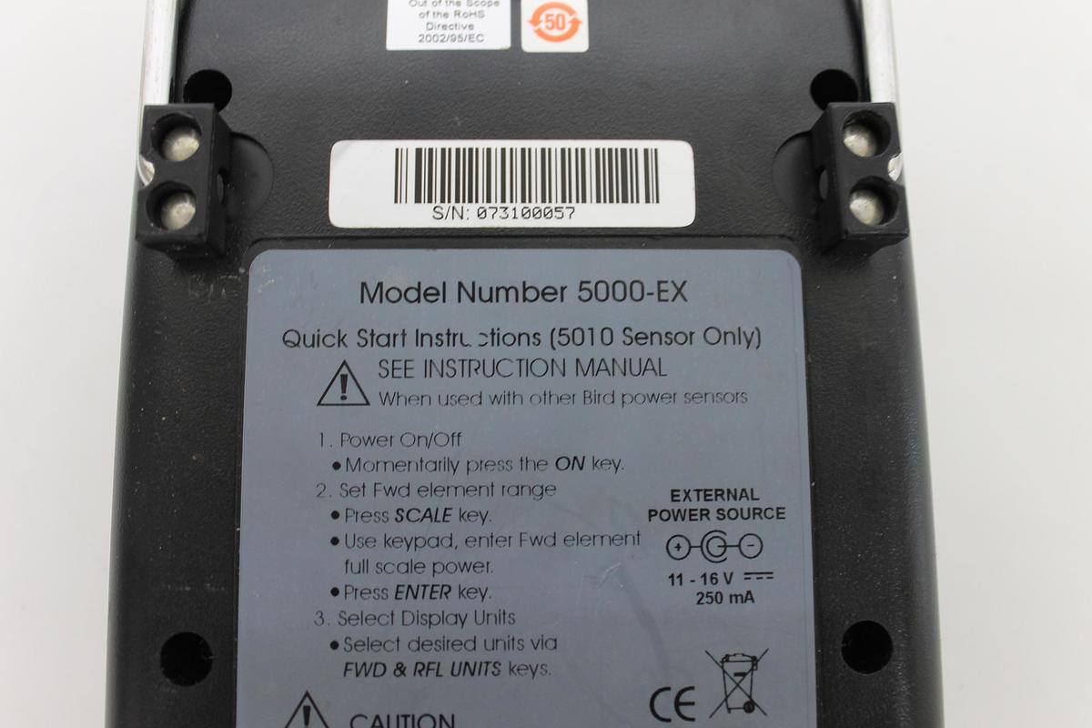 Used Bird 5000-EX Digital Power Meter w/ AC Adapter