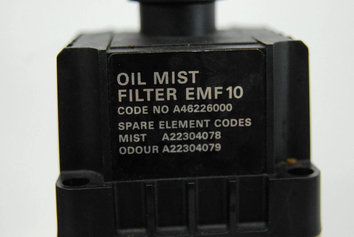 Used Alcatel 2008A Dual-Stage Rotary Vane Vacuum Pump W/ Oil Mist Filter EMF10