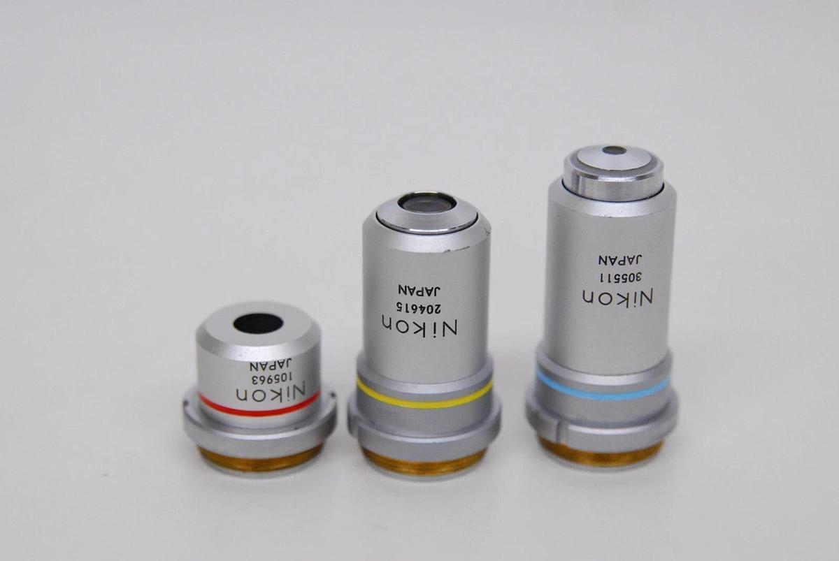 Used Nikon 4 SC, 10 SC, 40 SC Objectives