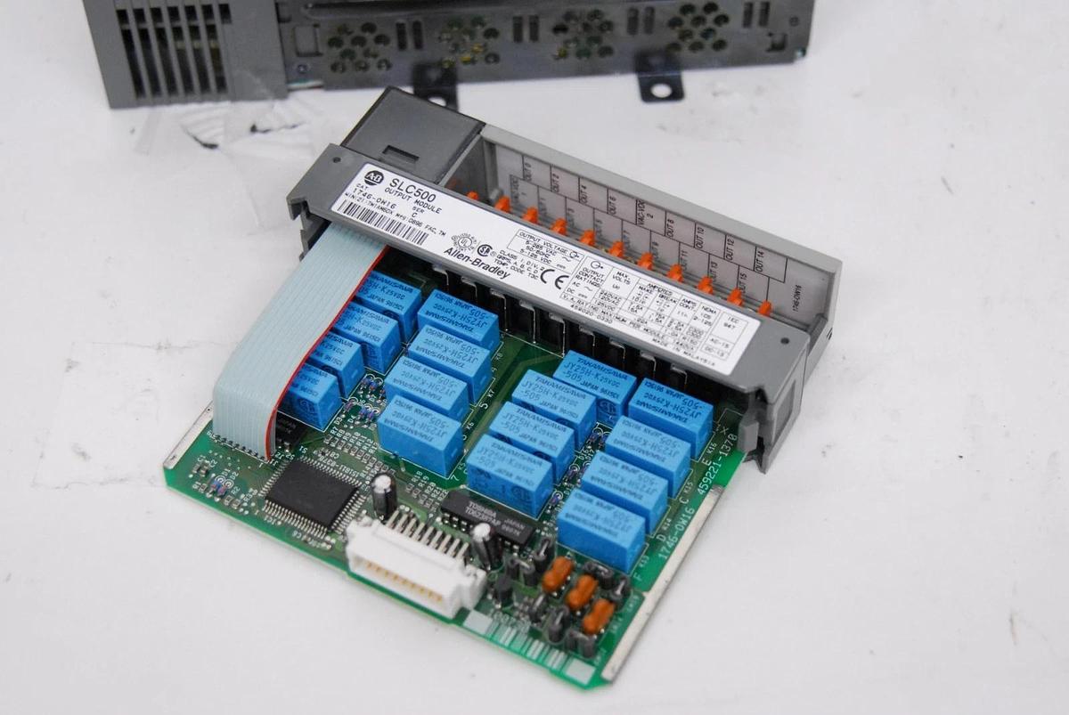 Used AB SLC 500 1746-A4 4-Slot Rack, 1747-L511 CPU, 1746-IA16, 1746-OW16, 1746-P1