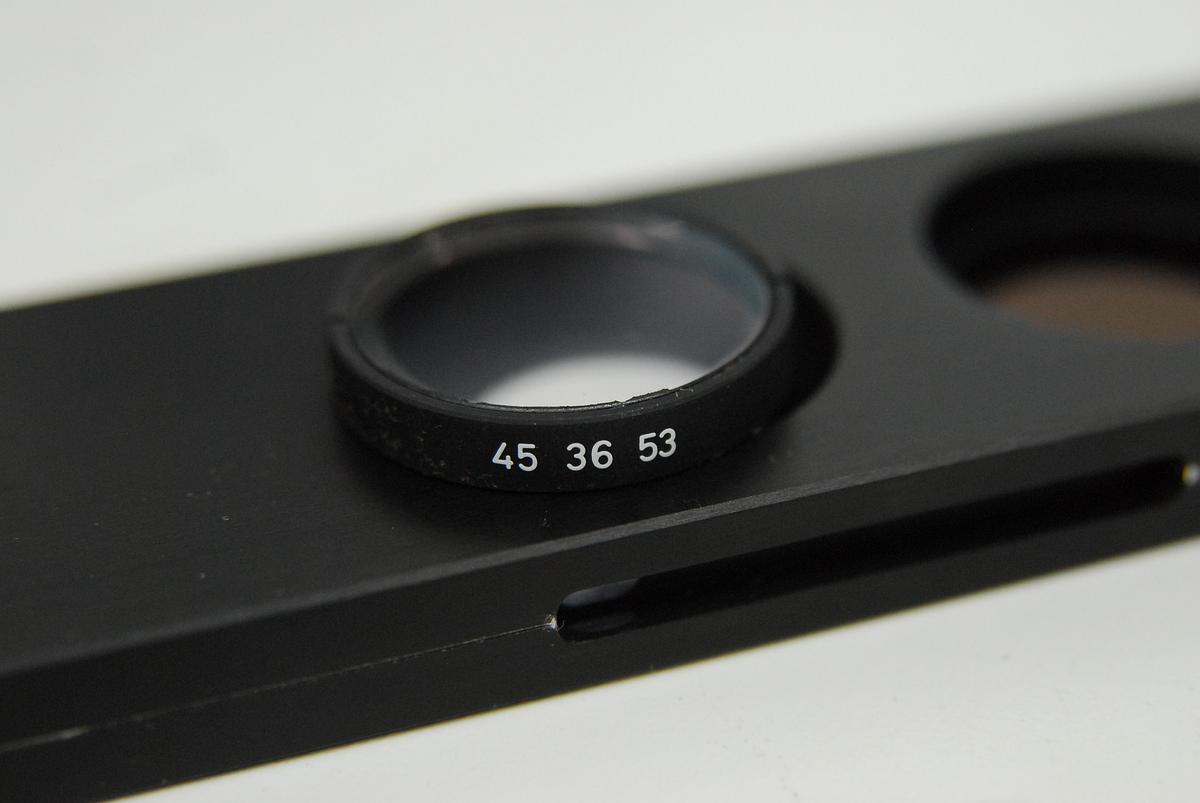 Used ZEISS 453655 Analyzer Polarizer Slider W/ 453653 Depolarizer Filter - Axioplan