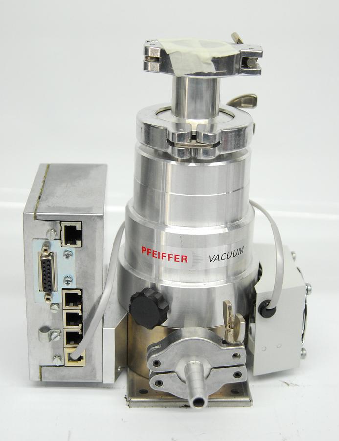 Used Pfeiffer TMH 071 P Turbomolecular Pump w/ TC600 Drive, TPS 100 Power Supply