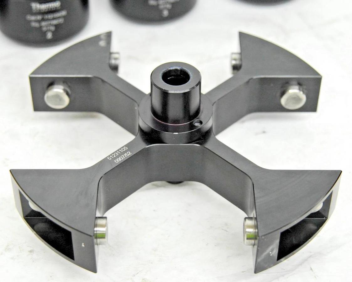 Used Thermo T41 51231105 Centrifuge Rotor 4100RPM 3.70kg W/ 4 Buckets, 4 inserts