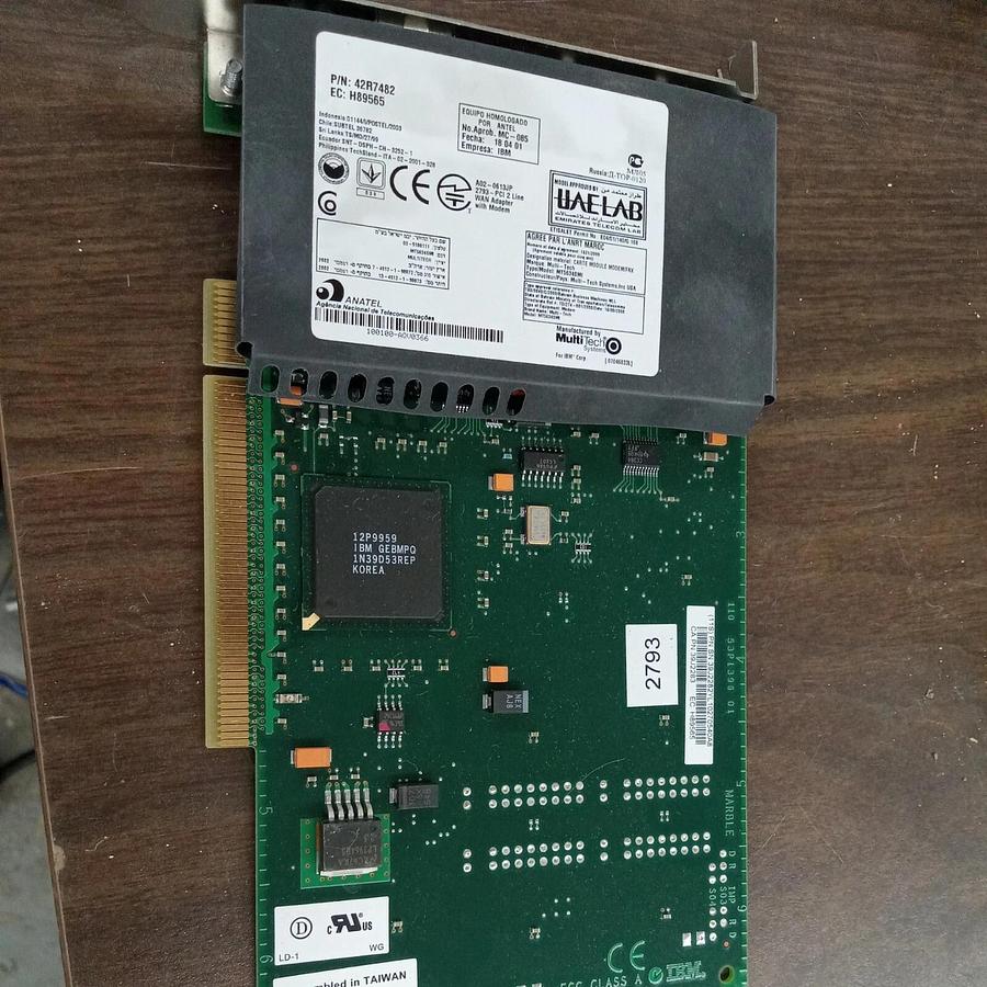 Used IBM 2793 MT-9402 I/O Wan PCI Adapter Card NEW 42R7482 53P1396 2-line Wan w/ Mode
