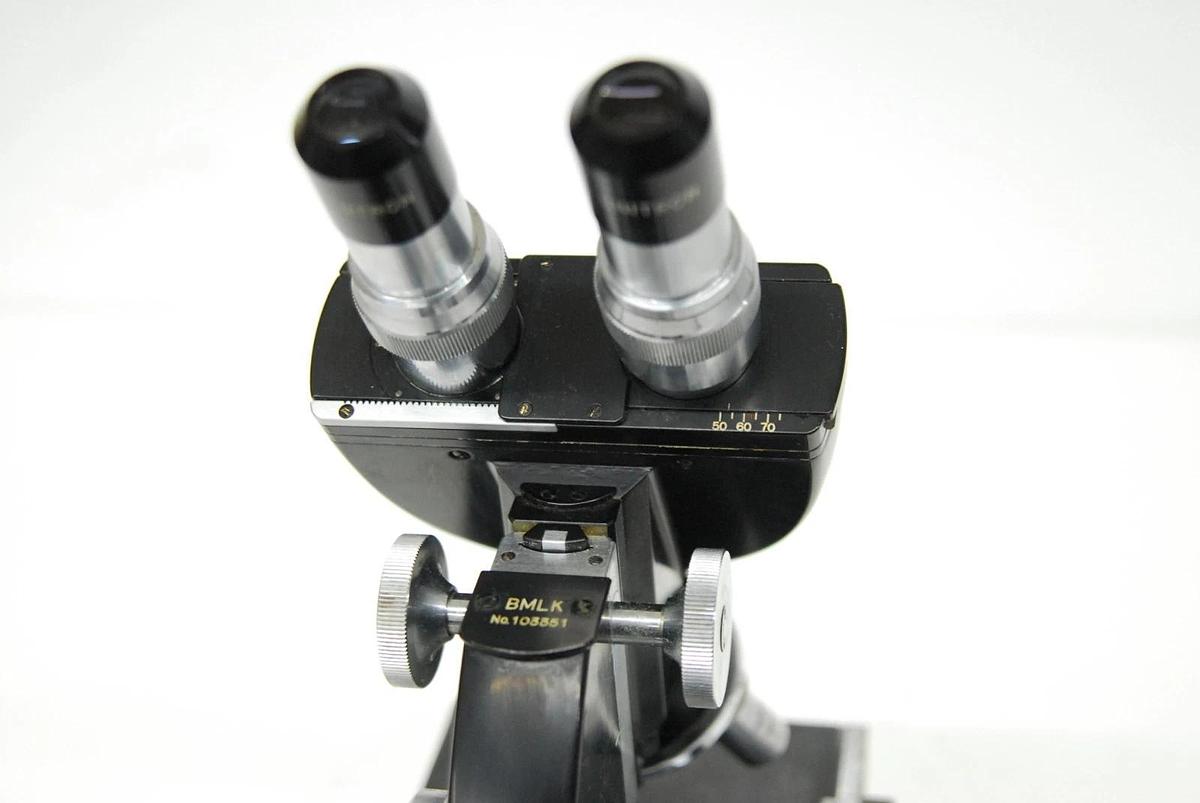 Used Vintage Unitron BMLK Microscope W/ W10XP Eyepieces, 4x/40x Objectives, Condenser