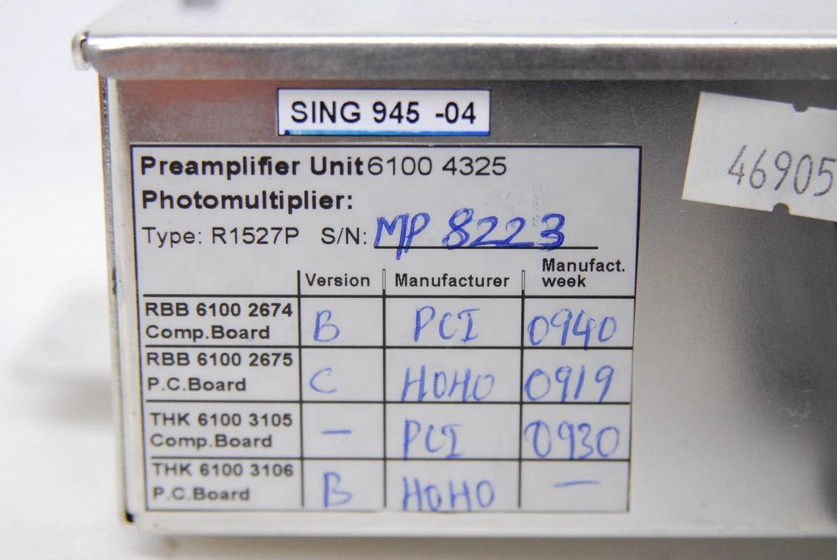 Used Wallac 6100 4325 C RBB Preamplifier Board Assembly