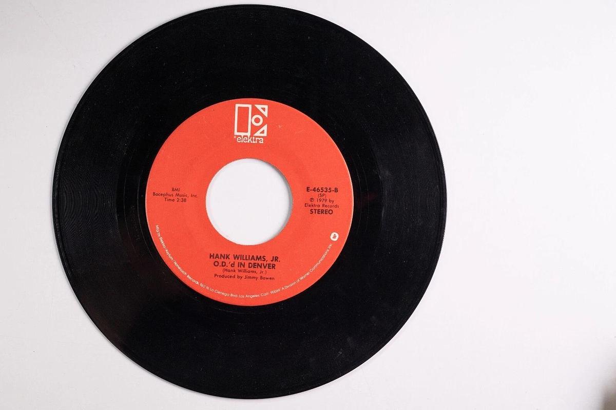 Used Hank Williams Jr. 45 Record Lot of 6