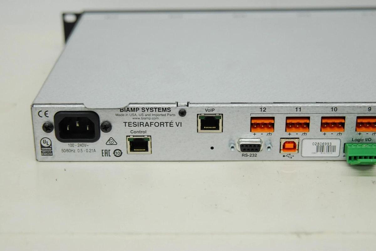 Used BIAMP TesiraFORTE VI Digital Audio Server