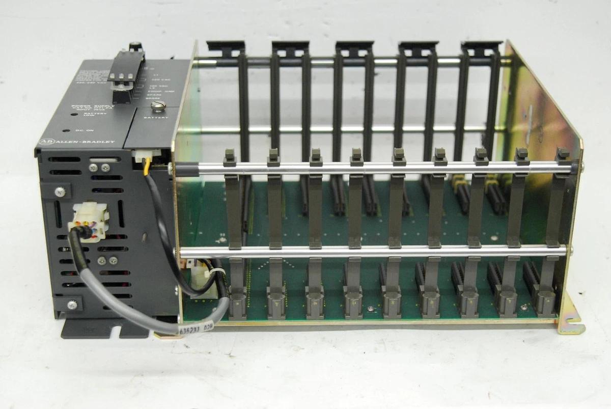 Used Allen-Bradley 1771-PA Power Supply W/ 1771-AB I/O Chassis