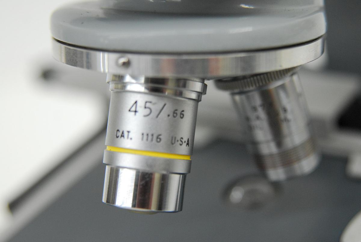 Used American Optical One-Fifty Binocular Microscope W/ 10/45/97x Objectives