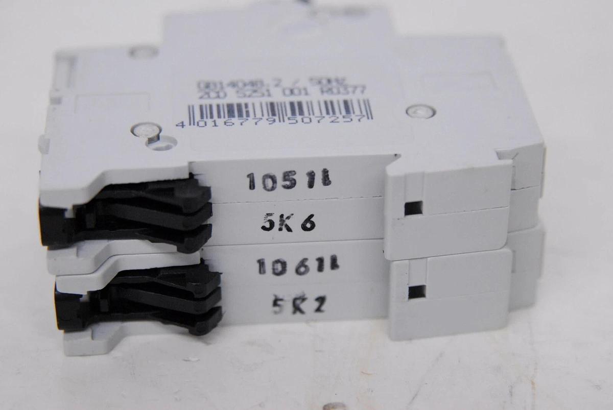 Used ABB S 201 K 6 A GB14048.2 Circuit Breaker - Lot of 2