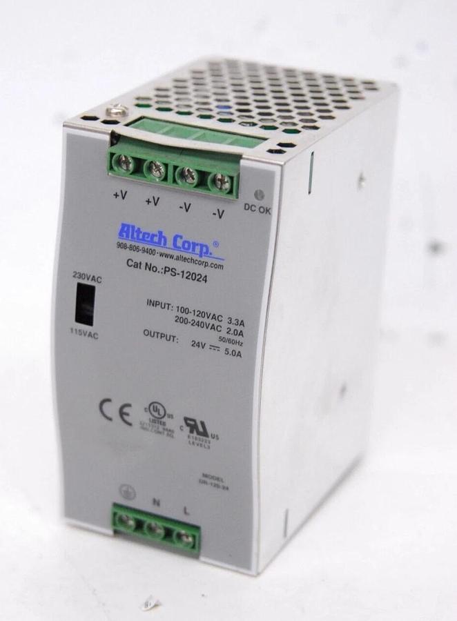 Used Altech Corp PS-12024 Power Supply 24V 5A