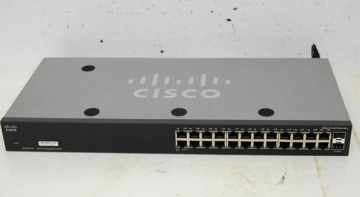 Used Cisco SG100-24 v2 24-Port Gigabit Switch Unmanaged
