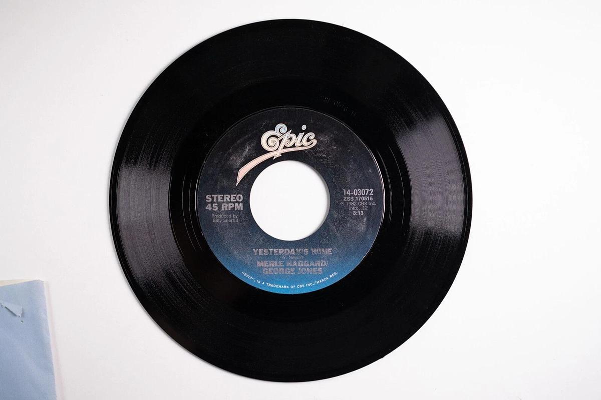 Used Merle Haggard/George Jones, Yesterday's Wine 45 Record