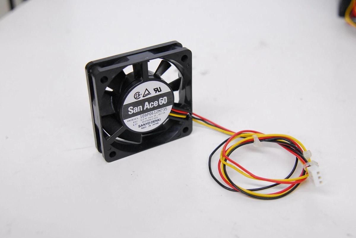 Used Sanyo Denki 109P0612M735 San Ace 60 Cooling Fan 60mm/12V/3-Pin