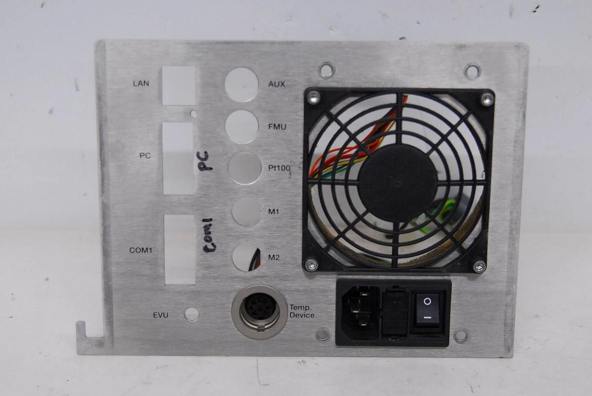 Used Anton Paar MCR 501 I/O Shield W/ Power/Temp Device Plugs, Papst 8412 NGMV Fan