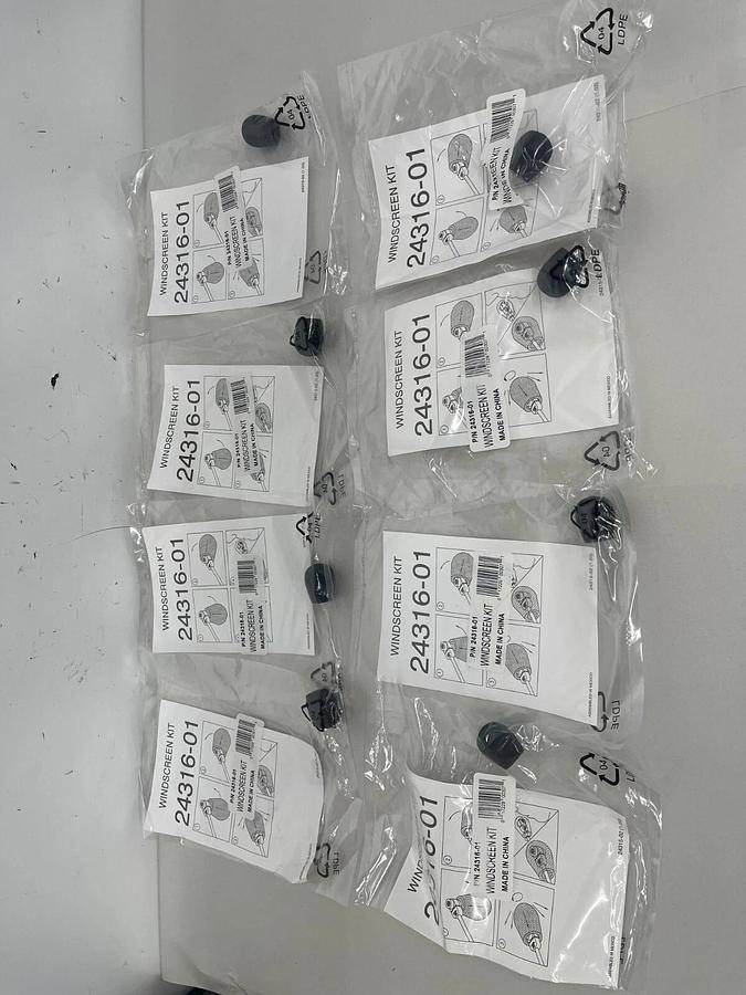 Used Plantronics 24316-01 Replacement Foam Windscreens - NEW - Lot of 8