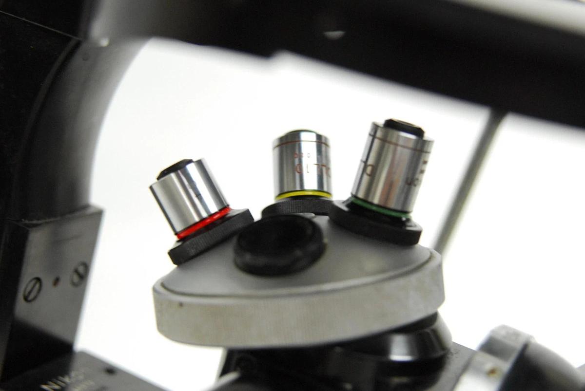 Used Nikon MS Inverted Phase Contrast Microscope 4/10/40 Objectives - Vintage Working