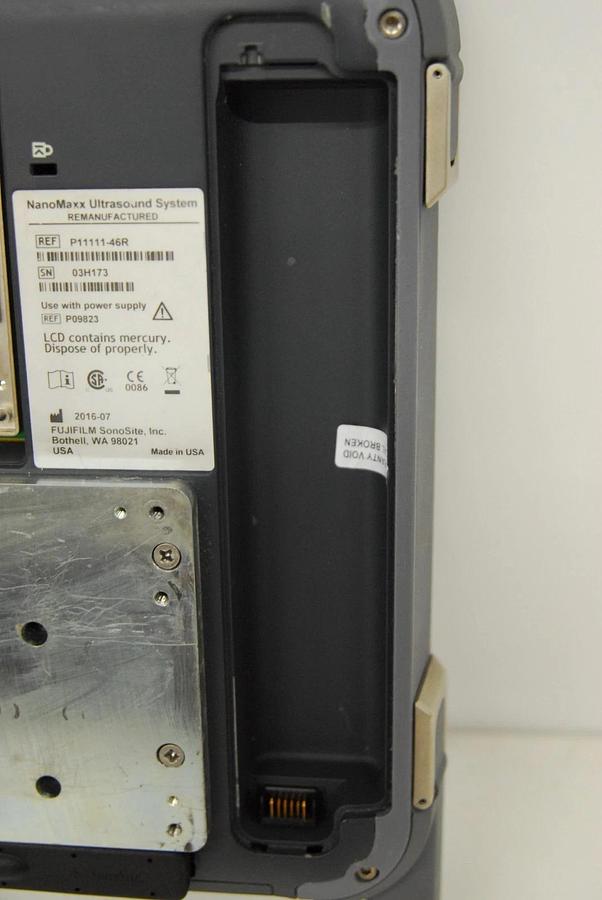 Used FujiFilm SonoSite NanoMaxx P1111-46R Ultrasound System W/ P09823-20 Power Supply
