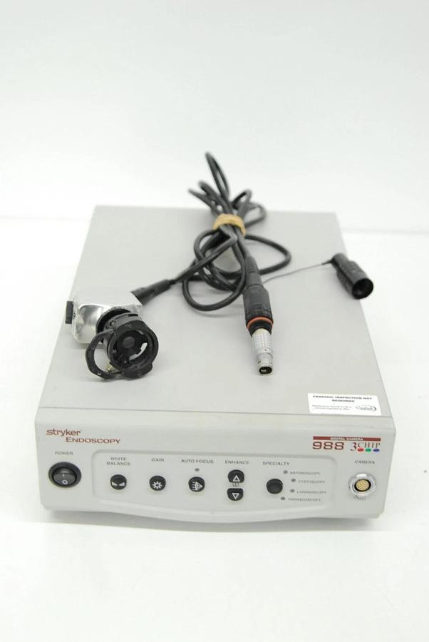 Used Stryker Endoscopy 988 3CHIP Camera System W/ 988-210-122 Camera, Coupler