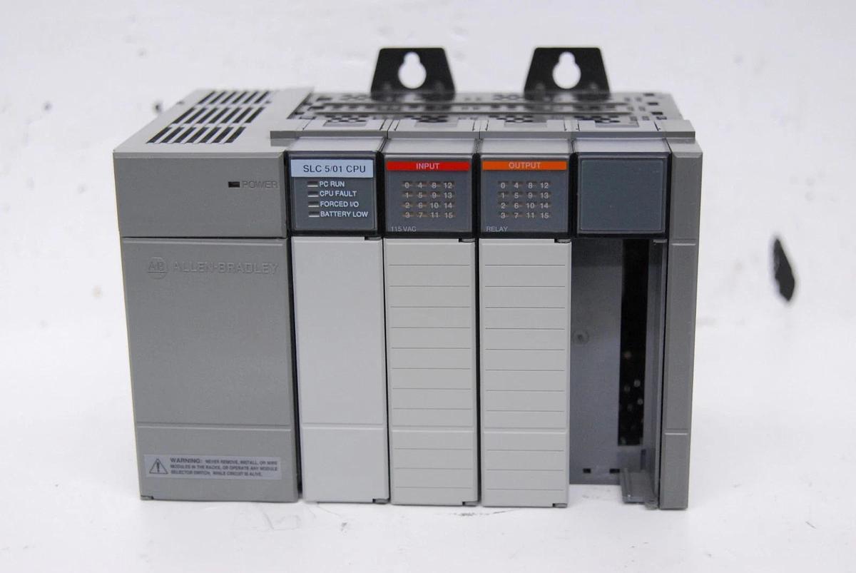 Used AB SLC 500 1746-A4 4-Slot Rack, 1747-L511 CPU, 1746-IA16, 1746-OW16, 1746-P1