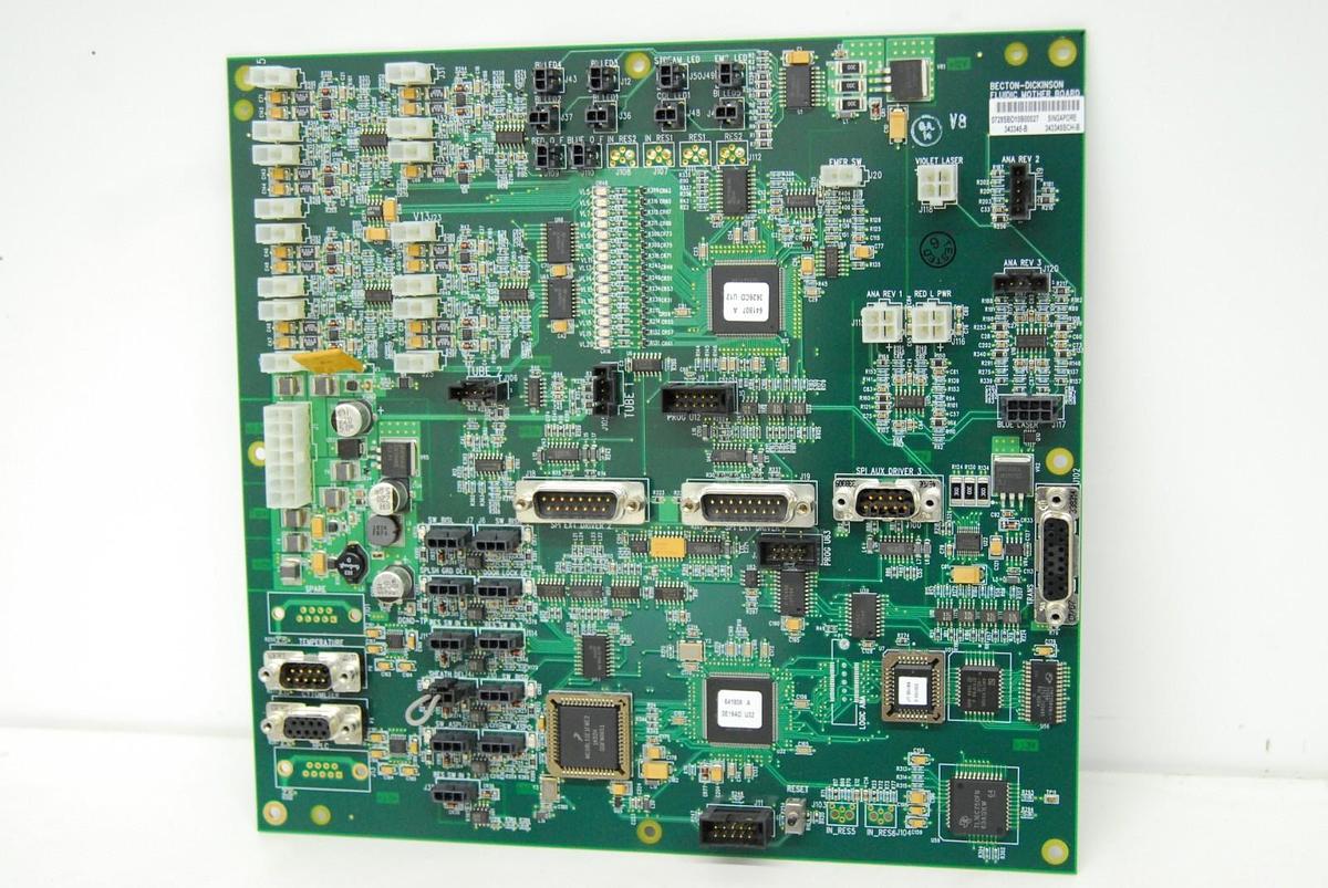 Used Becton-Dickinson 343345-B 343345SCH-B Fluidic Mother Board - BD FACSAria