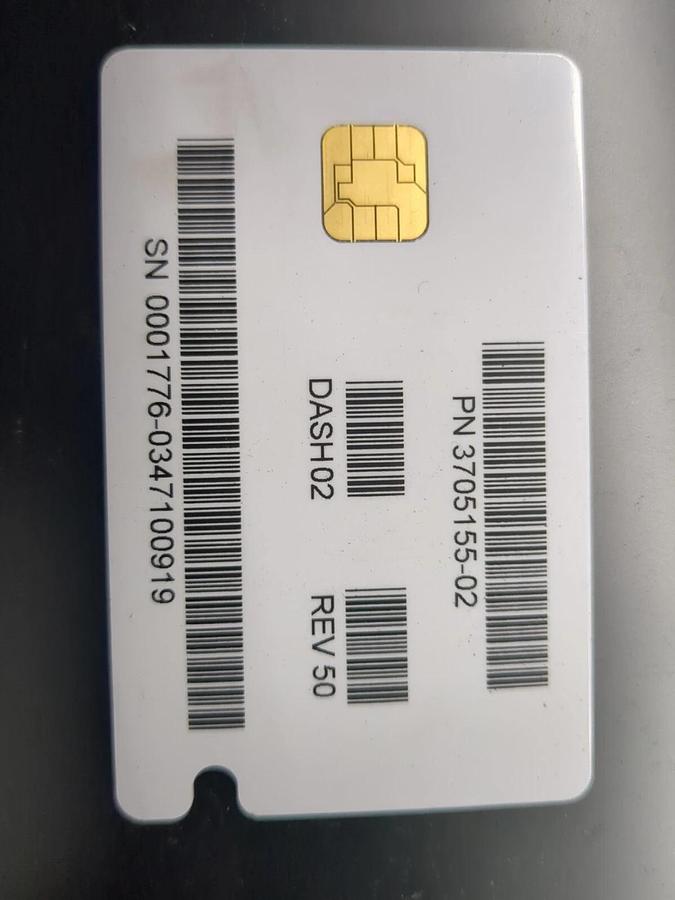 Used 3705155-02   SUN SYSTEM CONFIGURATION CARD