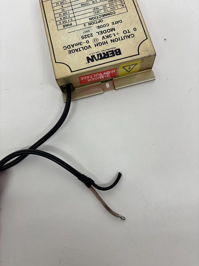 Used Bertan High Voltage Power Supply 2325