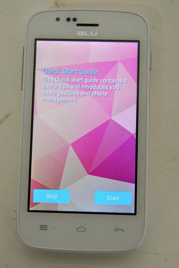 Used BLU Advance 4.0 A270A - 4GB - White, Dual Sim Slots (Unlocked) Smartphone 848958008286