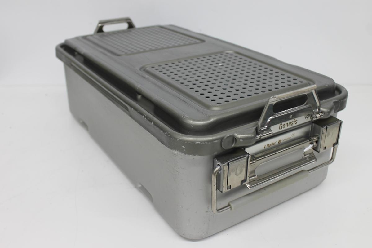 Used V Mueller Genesis Sterilization Box 12"x21"x6" / Filter Holders, Basket