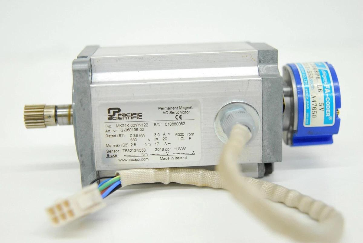 Used Pacific Scientific MK21K-00YY-122 AC Servo Motor - Puritan Bennett 740