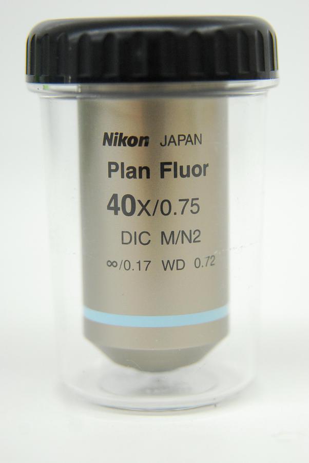 Used Nikon Plan Fluor 40X/0.75 DIC M/N2 ∞/0.17 WD 0.72 Microscope Objective