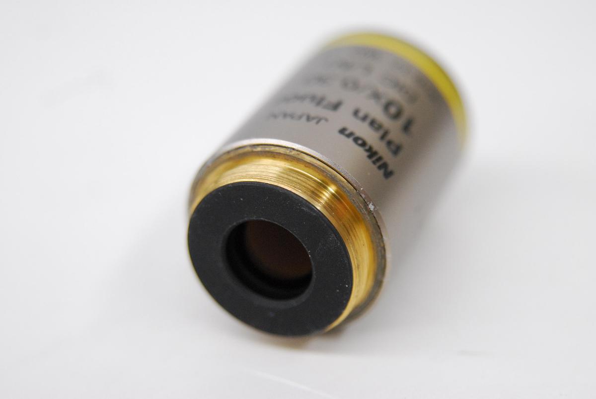 Used Nikon Plan Fluor 10x/0.30 DIC L/N1 ∞/0.17 WD 16.0 Microscope Objective