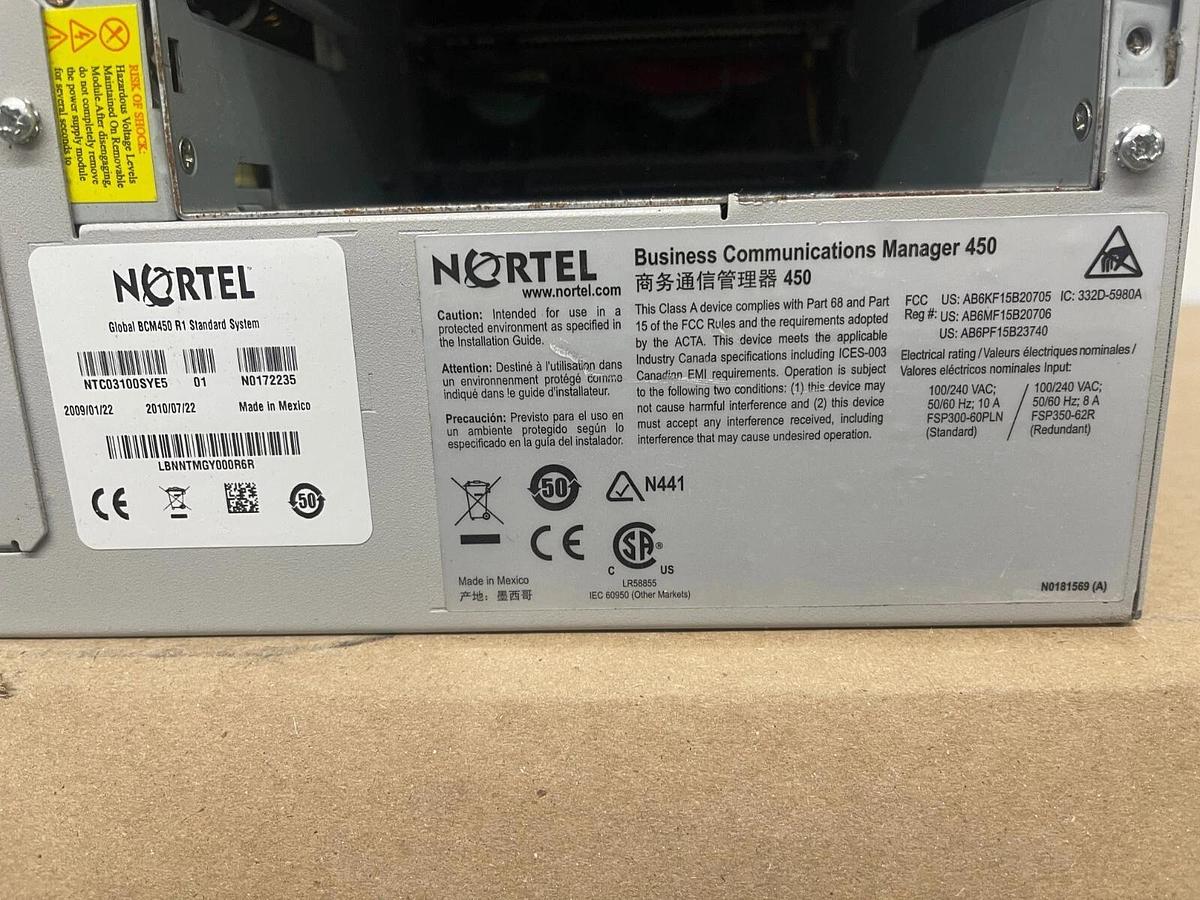 Used Nortel Global BCM450 R1 Standard System