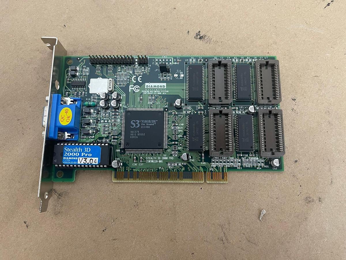 Used Diamond Stealth 3D 2000 Pro 2Mb Video Card GPU 23030229-201