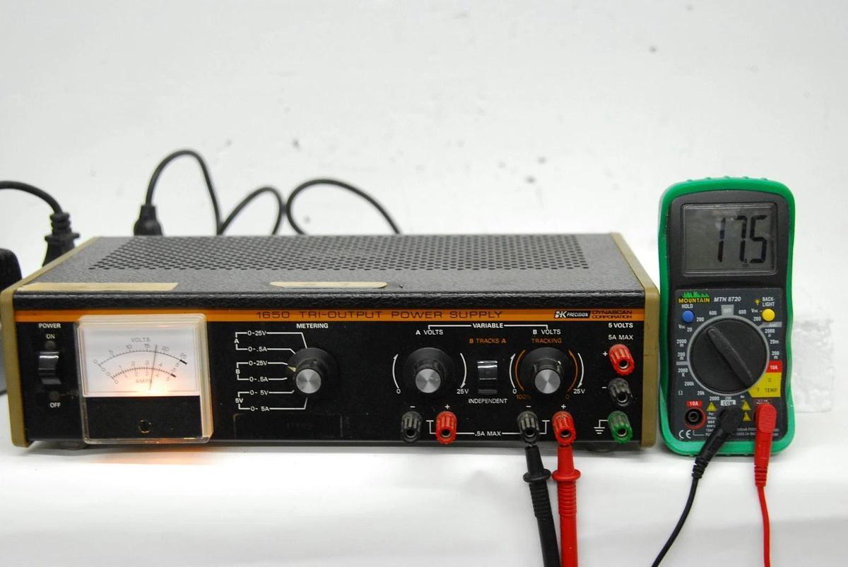 Used B&K Precision Dynascan 1650 Tri-Output Power Supply - TESTED