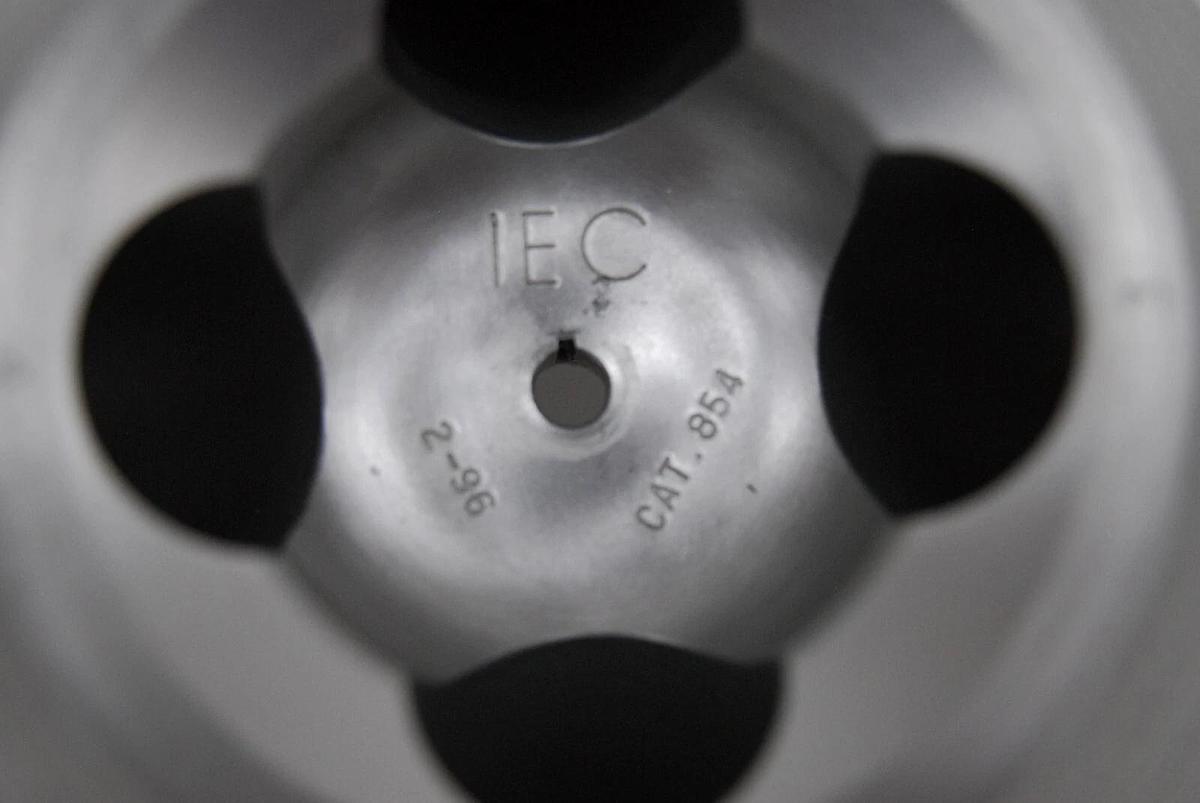 Used IEC 854 Fixed Angle Rotor 4 x 50 mL (CAT NO: 05-112-128) W/ Screw and Coupler