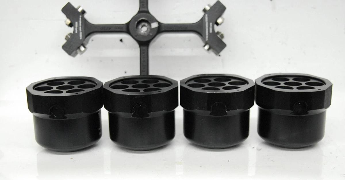 Used Thermo 11175338 Rotor W/ 4x M4 1174154 Buckets, 11174529 7x50mL Inserts