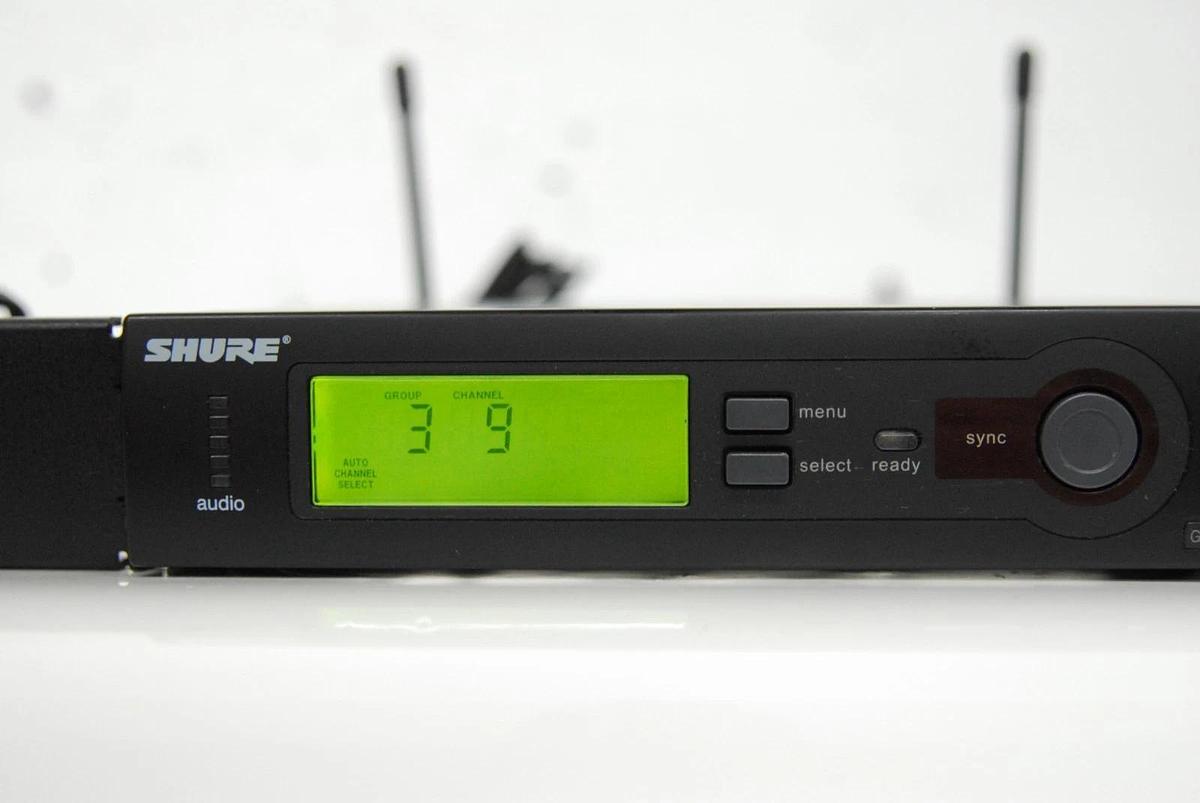 Used Shure SLX4-G4 470-494MHz Wireless Receiver W/ Power Adapter, Antennas, Rack Ears