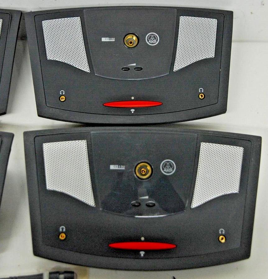 Used AKG CS5 DU Conference Delegate Base Unit W/ Microphone, 1x AC Adapter - Lot of 6
