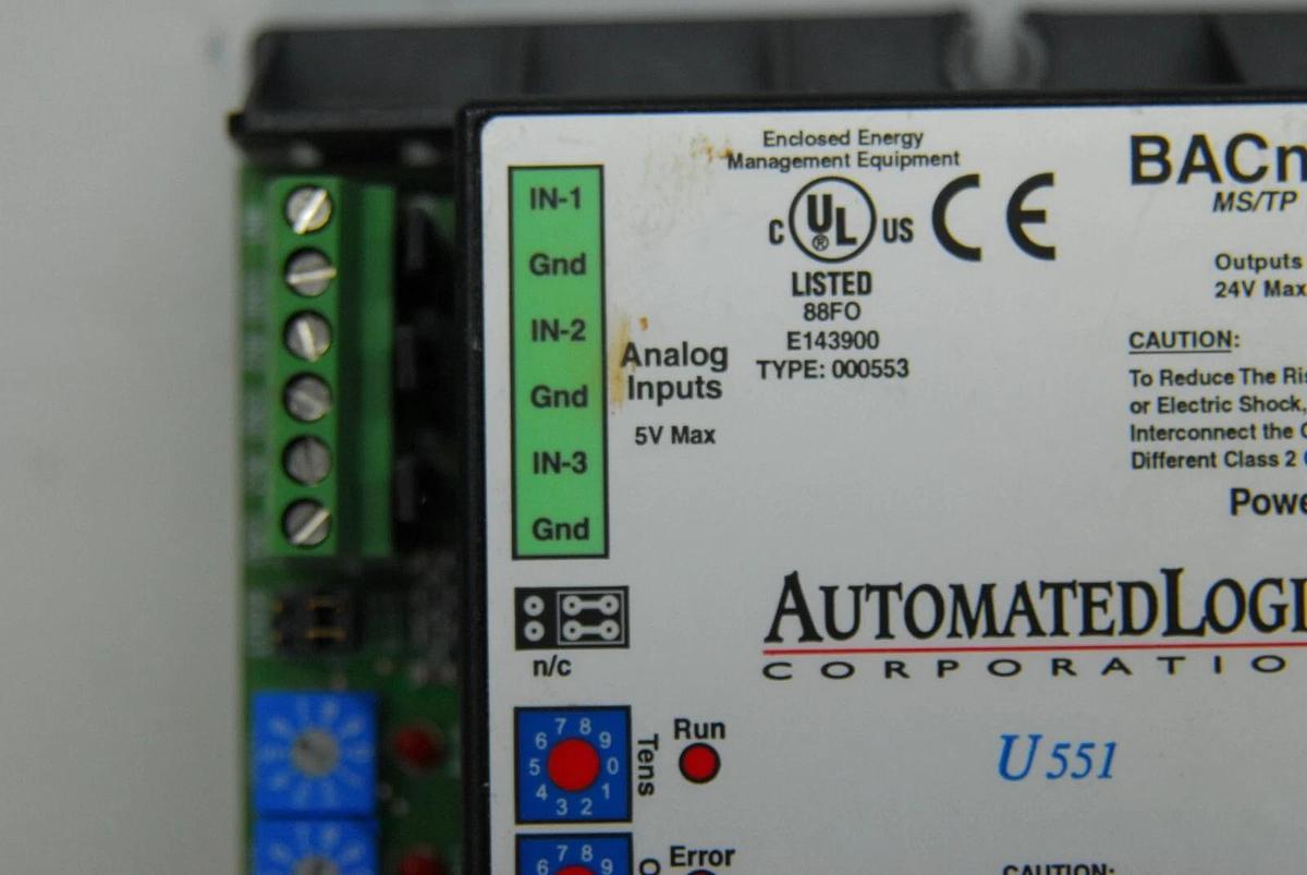 Used Automated Logic U551 BACnet Control Board Zone Controller