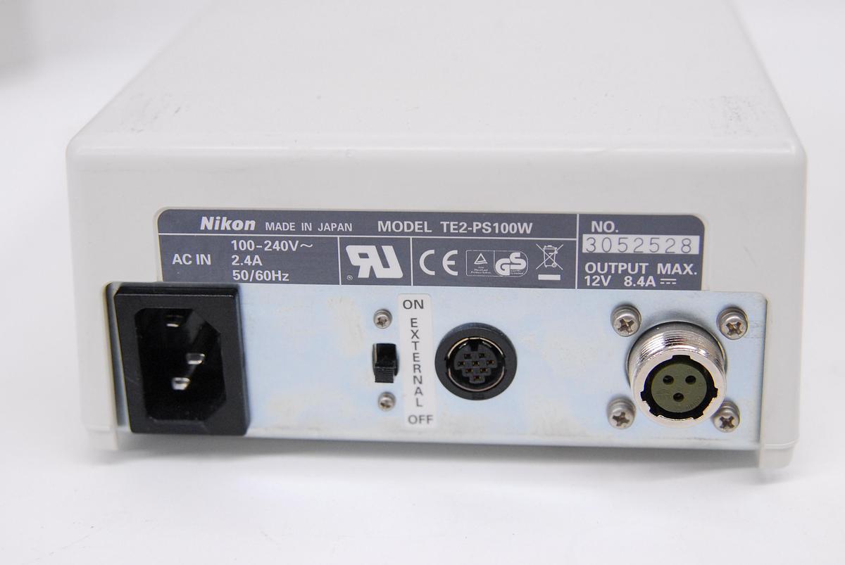 Used Nikon T-DH Dia Illumination Pillar W/ TE2-PS100W, LHS-H100P-1 Lamp (TE2000-E)